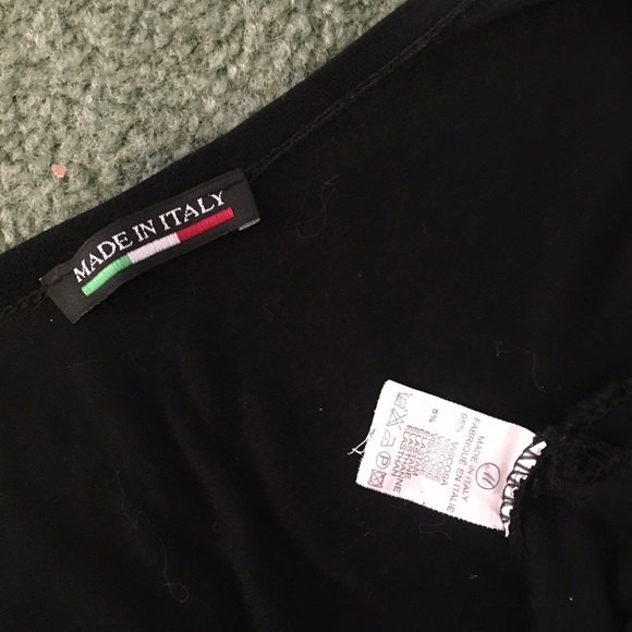 🛍🎁Black Tunic Dress “Made In Italy”  Sz M - Picture 4 of 6